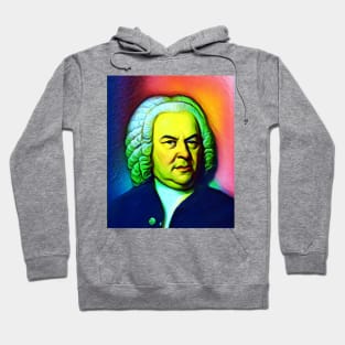 Johann Sebastian Bach Colourful Portrait | Johann Sebastian Bach Artwork 6 Hoodie